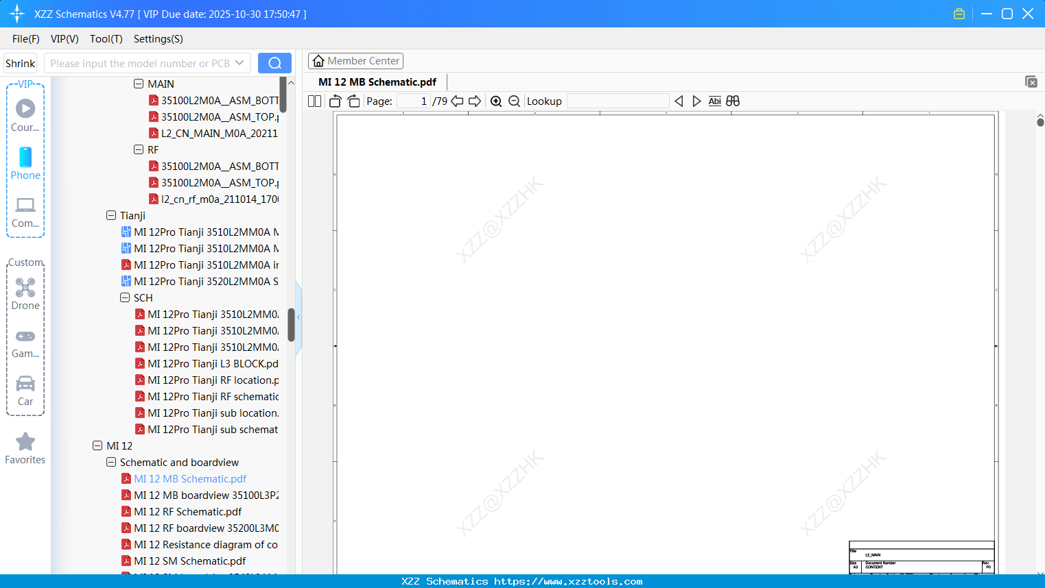 Xiaomi MI 12 MB Schematic